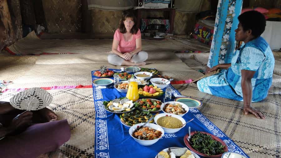 Fiji: Navala Village Cultural Tour & Traditional Lunch - The sevusevu welcome inside a bure