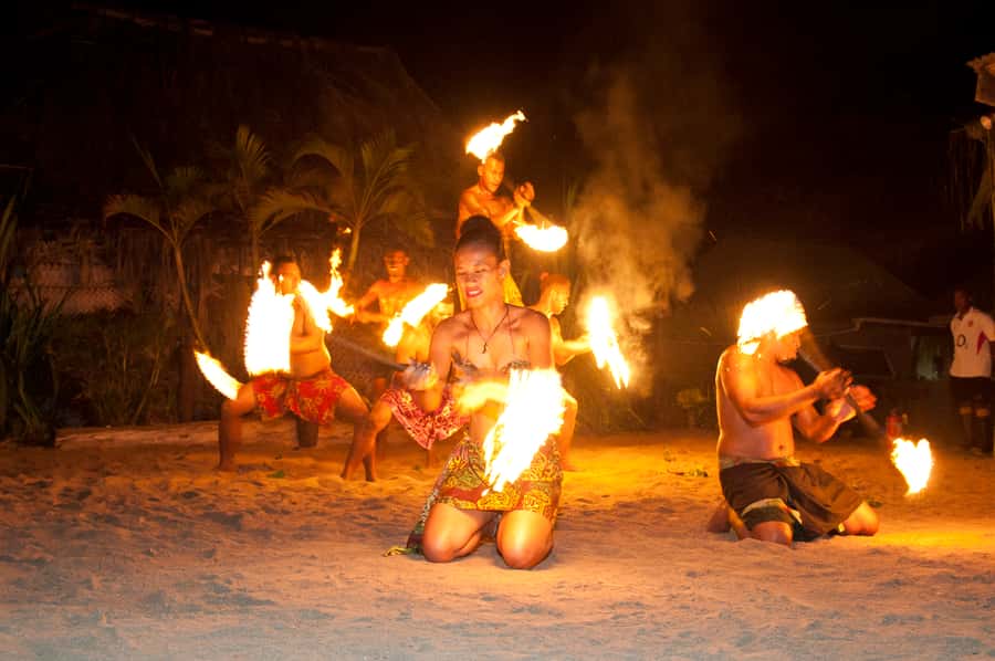 Fiji: Sunset River Cruise & Island Fire Dance Experience - A Bula welcome and beach bonfire