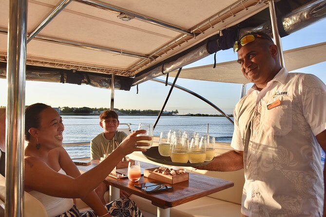 Sabre Sunset Cruise with BBQ Dinner & Drinks - Canapés first, then an executive-chef BBQ dinner